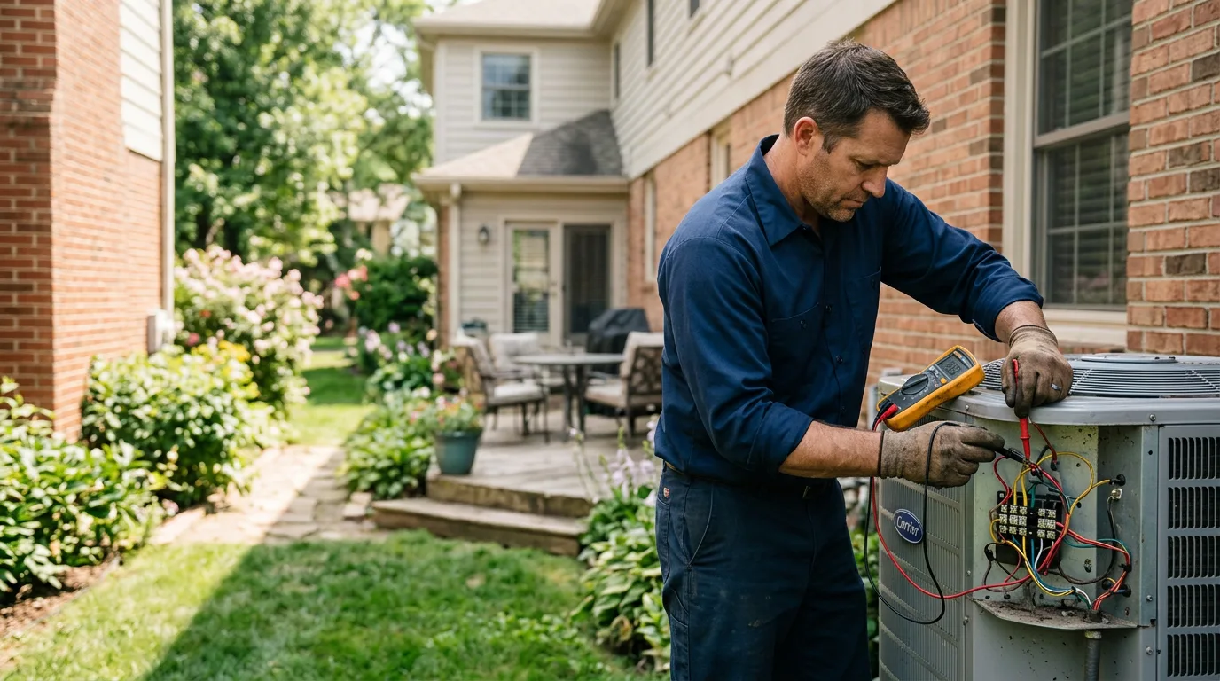 HVAC technician working near Wood Dale, IL
